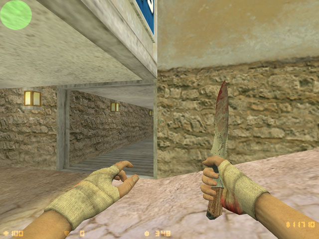 Модель ножа - Старинный нож с кровавыми перчатками